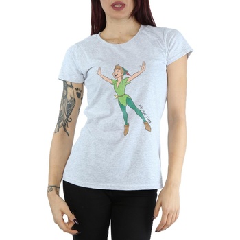 textil Mujer Camisetas manga larga Disney Classic Flying Peter Pan Gris
