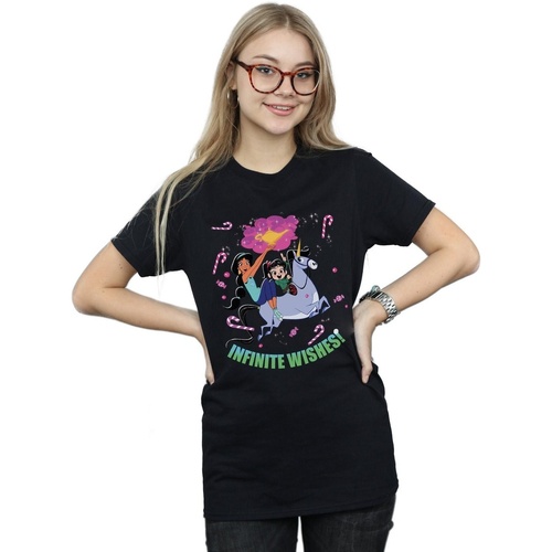 textil Mujer Camisetas manga larga Disney Wreck It Ralph Jasmine And Vanellope Negro