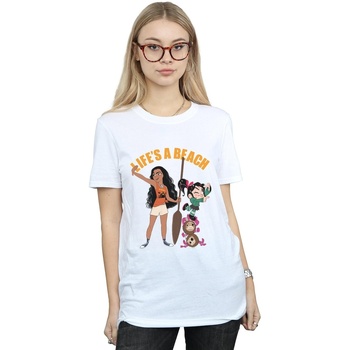 textil Mujer Camisetas manga larga Disney Wreck It Ralph Moana And Vanellope Blanco