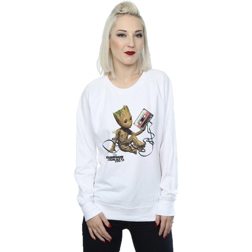 textil Mujer Sudaderas Marvel Guardians Of The Galaxy Groot Tape Blanco