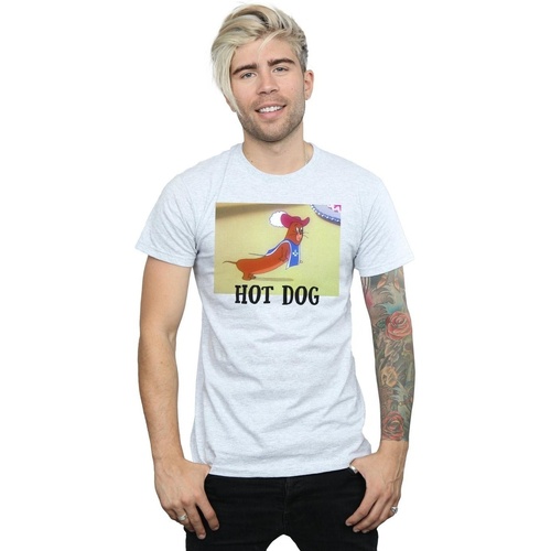 textil Hombre Camisetas manga larga Dessins Animés Hot Dog Gris