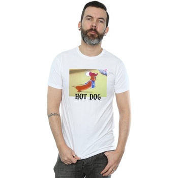 textil Hombre Camisetas manga larga Dessins Animés Hot Dog Blanco