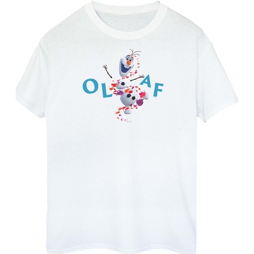 textil Mujer Camisetas manga larga Disney Frozen 2 Olaf Leaf Jump Blanco