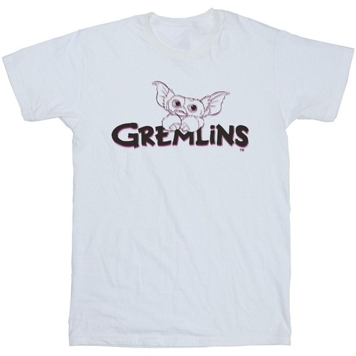 textil Niña Camisetas manga larga Gremlins Logo Line Blanco