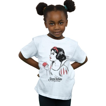 textil Niña Camisetas manga larga Disney Snow White Apple Sketch Blanco