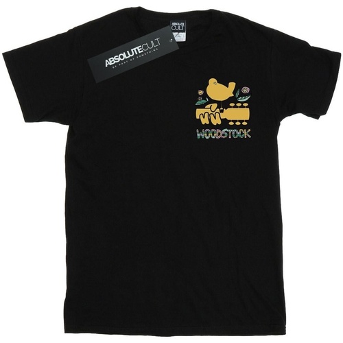 textil Niña Camisetas manga larga Woodstock Breast Logo Negro