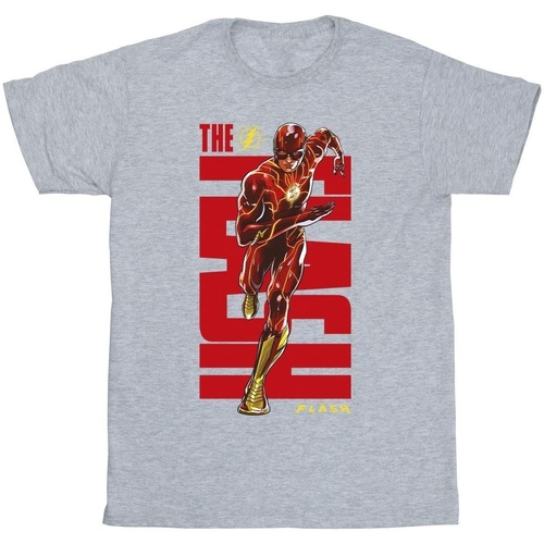 textil Hombre Camisetas manga larga Dc Comics The Flash Dash Gris