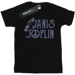 textil Niña Camisetas manga larga Janis Joplin Type Logo Negro