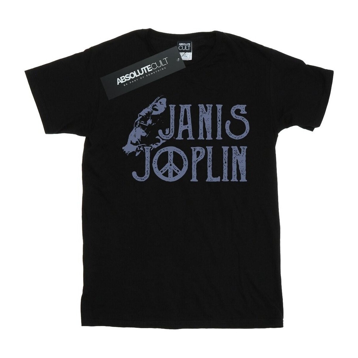 textil Niña Camisetas manga larga Janis Joplin Type Logo Negro