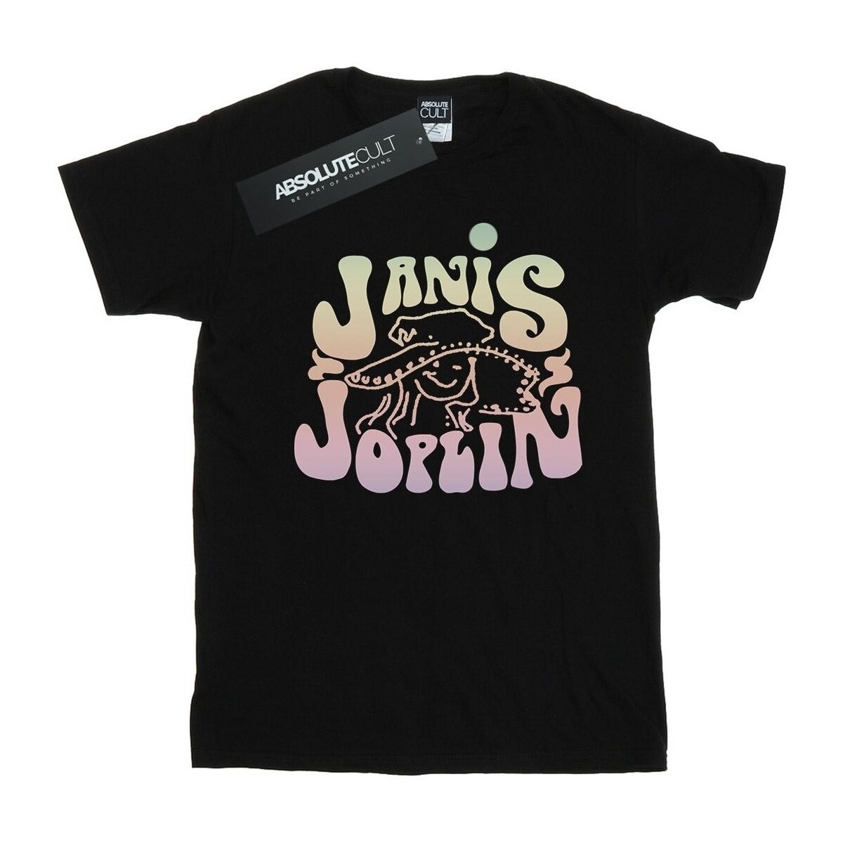 textil Niña Camisetas manga larga Janis Joplin Pastel Logo Negro
