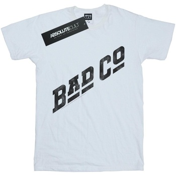 textil Niña Camisetas manga larga Bad Company Distressed Logo Blanco