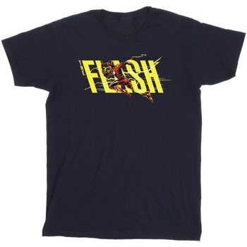 textil Hombre Camisetas manga larga Dc Comics The Flash Lightning Dash Azul