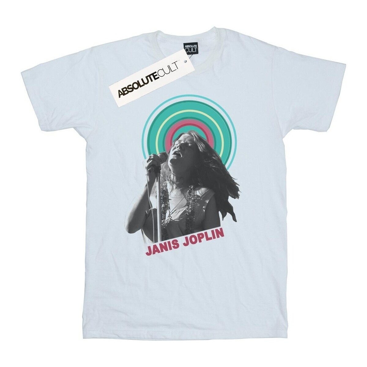 textil Niña Camisetas manga larga Janis Joplin Halo Photo Blanco