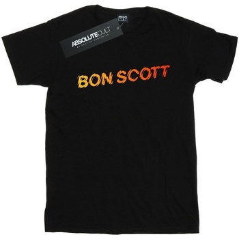 textil Niña Camisetas manga larga Bon Scott Shattered Logo Negro