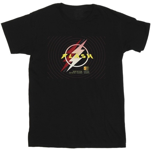 textil Hombre Camisetas manga larga Dc Comics The Flash Lightning Logo Negro