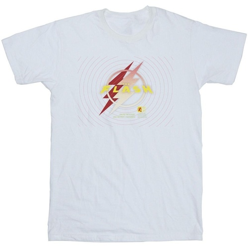textil Hombre Camisetas manga larga Dc Comics The Flash Lightning Logo Blanco