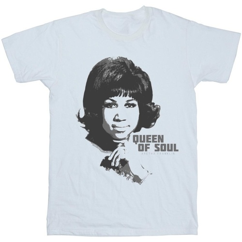 textil Niña Camisetas manga larga Aretha Franklin Queen Of Soul Blanco