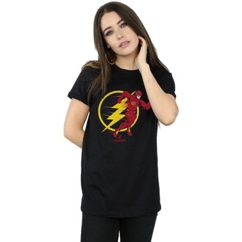textil Mujer Camisetas manga larga Dc Comics The Flash Running Emblem Negro