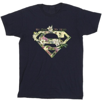 textil Niña Camisetas manga larga Dc Comics Superman My Mum My Hero Azul