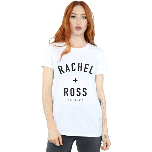 textil Mujer Camisetas manga larga Friends Rachel And Ross Text Blanco