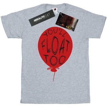 textil Hombre Camisetas manga larga It Pennywise You'll Float Too Gris
