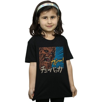 textil Niña Camisetas manga larga Disney Chewbacca Roar Pop Art Negro