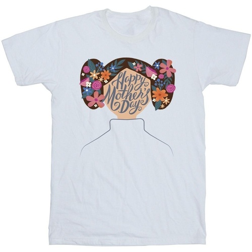 textil Niña Camisetas manga larga Disney Episode IV A New Hope Leia Mother's Day Blanco