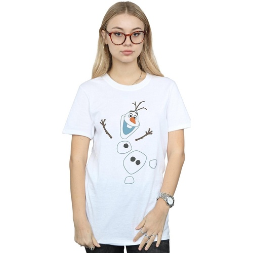 textil Mujer Camisetas manga larga Disney Frozen Olaf Deconstructed Blanco
