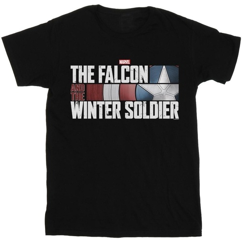 textil Mujer Camisetas manga larga Marvel The Falcon And The Winter Soldier Logo Negro
