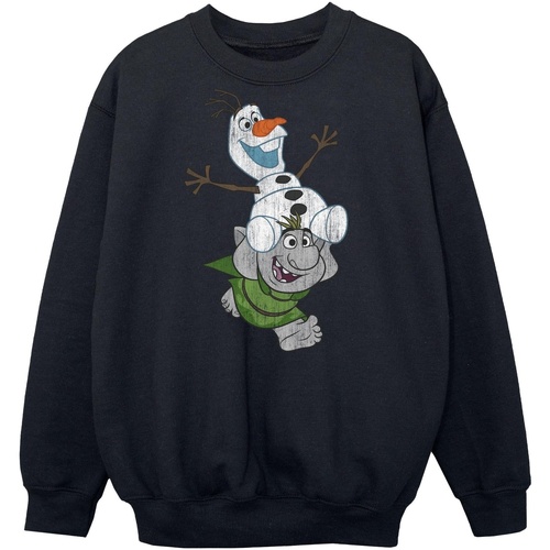 textil Niño Sudaderas Disney Frozen Olaf And Troll Negro