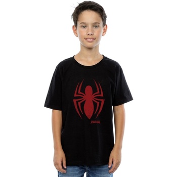 textil Niño Camisetas manga corta Marvel Spider-Man Logo Negro