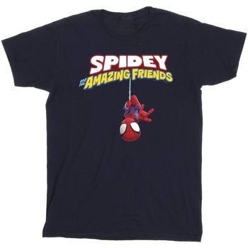 textil Niño Camisetas manga corta Marvel Spider-Man Hanging Upside Down Azul