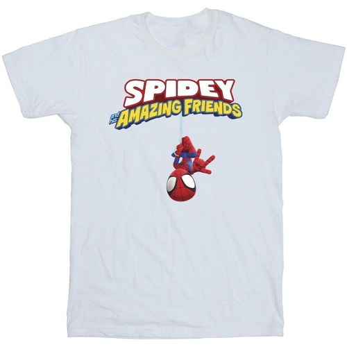 textil Niño Tops y Camisetas Marvel Spider-Man Hanging Upside Down Blanco