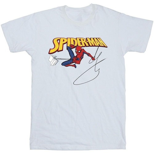 textil Niño Camisetas manga corta Marvel Spider-Man With A Book Blanco