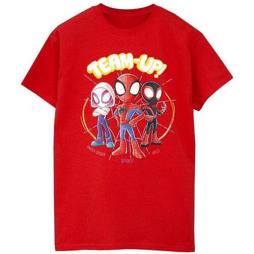 textil Niño Tops y Camisetas Marvel Spidey And His Amazing Friends Sketch Rojo