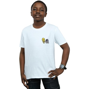textil Niño Camisetas manga corta Disney Resistance Droids Chest Print Blanco