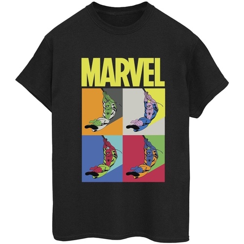 textil Mujer Camisetas manga larga Marvel Spider-Man Pop Art Negro