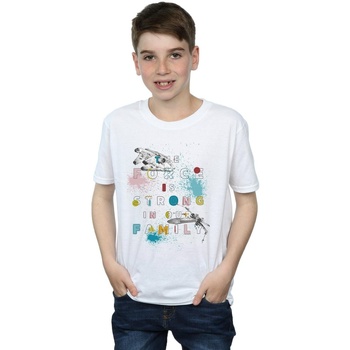 textil Niño Tops y Camisetas Disney Force Family Blanco