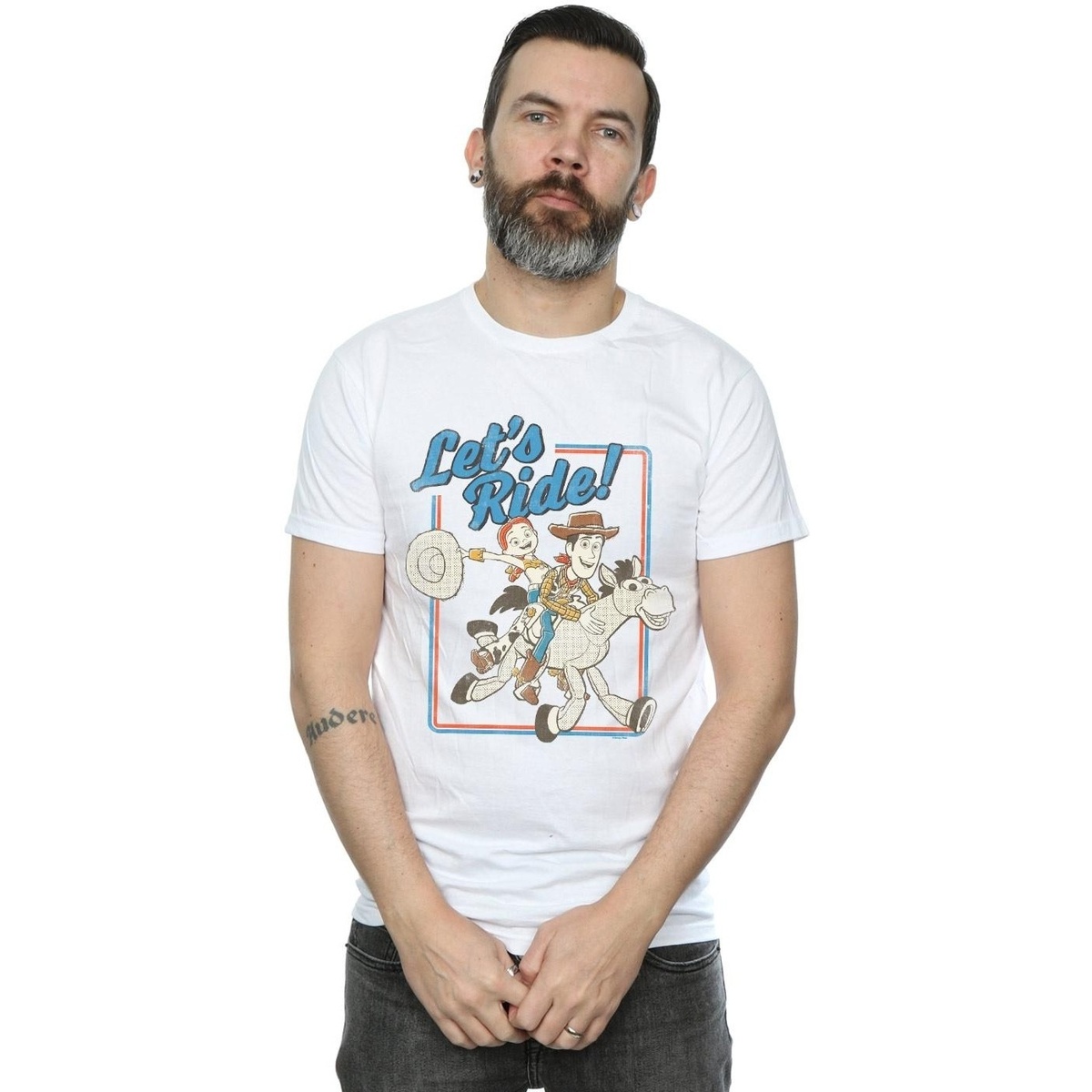 textil Hombre Camisetas manga larga Disney Toy Story 4 Let's Ride Blanco