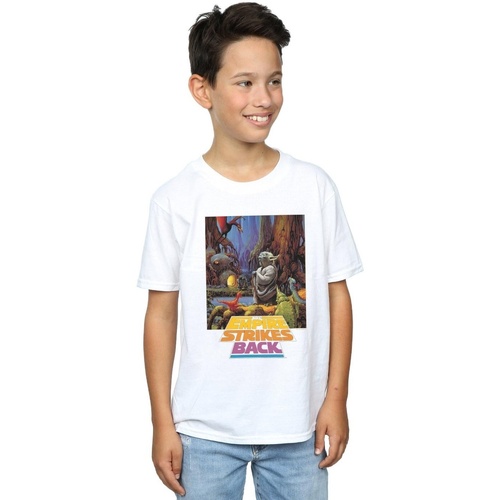 textil Niño Camisetas manga corta Disney Yoda Poster Blanco