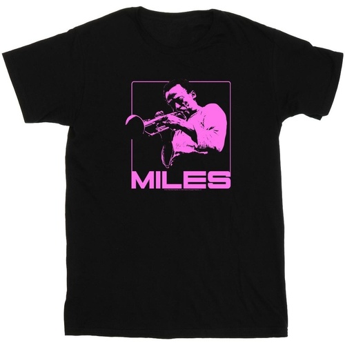 textil Mujer Camisetas manga larga Miles Davis Pink Square Negro