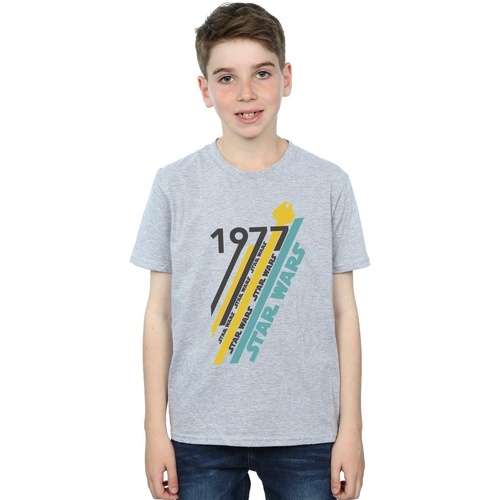 textil Niño Tops y Camisetas Disney Retro 77 Stripes Gris