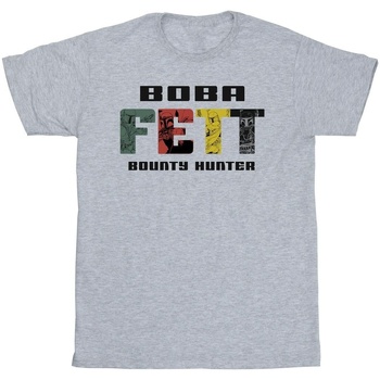 textil Niño Camisetas manga corta Disney Boba Fett Character Logo Gris