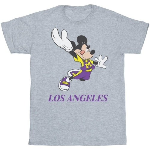 textil Mujer Camisetas manga larga Disney Mickey Mouse Los Angeles Gris