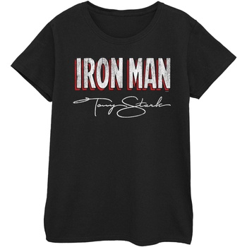 textil Mujer Camisetas manga larga Marvel Iron Man AKA Tony Stark Negro