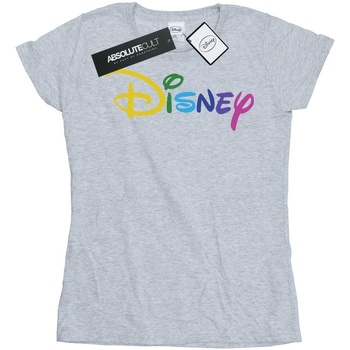 textil Mujer Camisetas manga larga Disney Colour Logo Gris