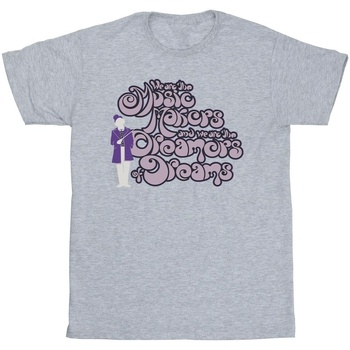 textil Hombre Camisetas manga larga Willy Wonka Dreamers Text Gris