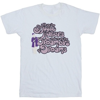 textil Hombre Camisetas manga larga Willy Wonka Dreamers Text Blanco