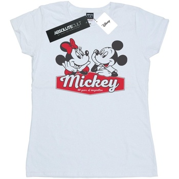 textil Mujer Camisetas manga larga Disney Mickie And Minnie 90 Years Blanco