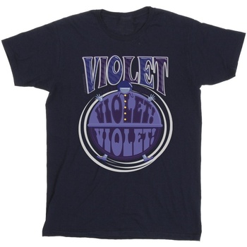 textil Hombre Camisetas manga larga Willy Wonka Violet Turning Violet Azul